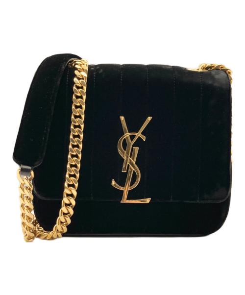 Saint Laurent Paris（サンローランパリ）Saint Laurent Paris (サンローランパリ) Vicky Crossbody Flap Small Bag ブラックの古着・服飾アイテム