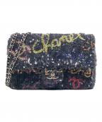 CHANELシャネル）の古着「24AW/スパンコールスモールフラップバッグ20」｜ブラック×マルチカラー