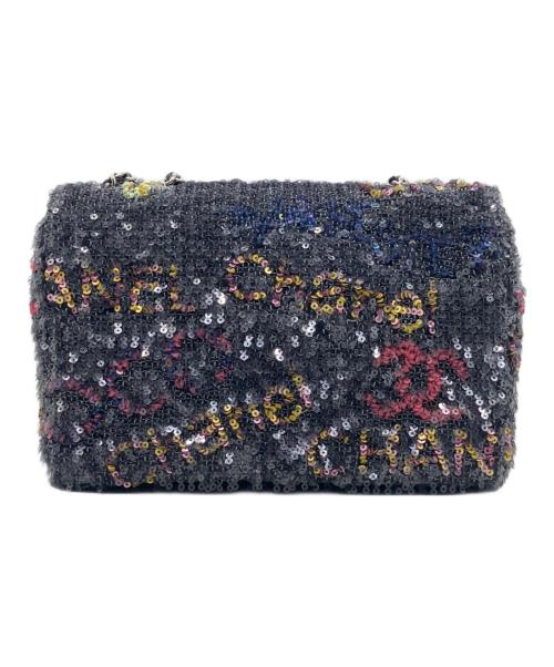 CHANEL（シャネル）CHANEL (シャネル) 24AW/スパンコールスモールフラップバッグ20 ブラック×マルチカラー サイズ:20の古着・服飾アイテム