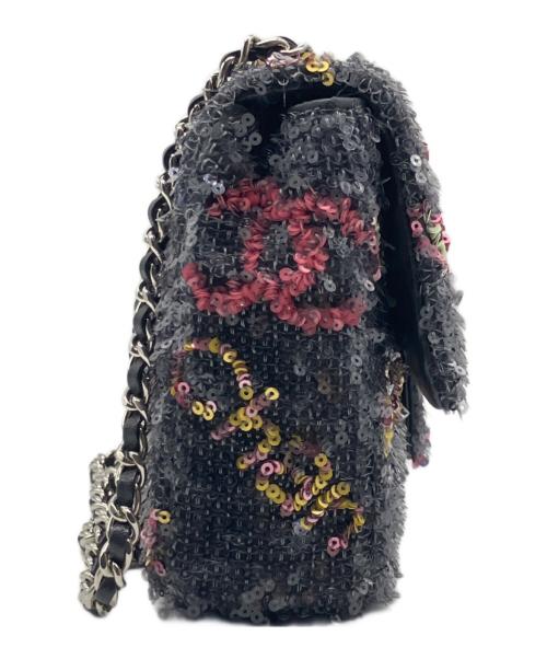 CHANEL（シャネル）CHANEL (シャネル) 24AW/スパンコールスモールフラップバッグ20 ブラック×マルチカラー サイズ:20の古着・服飾アイテム
