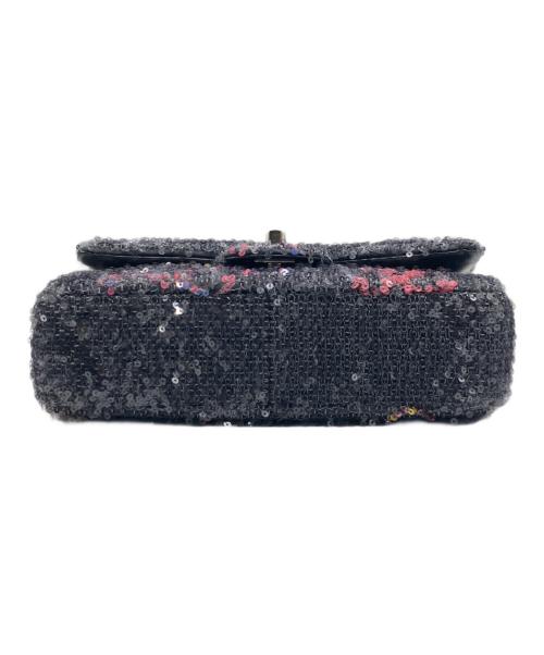 CHANEL（シャネル）CHANEL (シャネル) 24AW/スパンコールスモールフラップバッグ20 ブラック×マルチカラー サイズ:20の古着・服飾アイテム