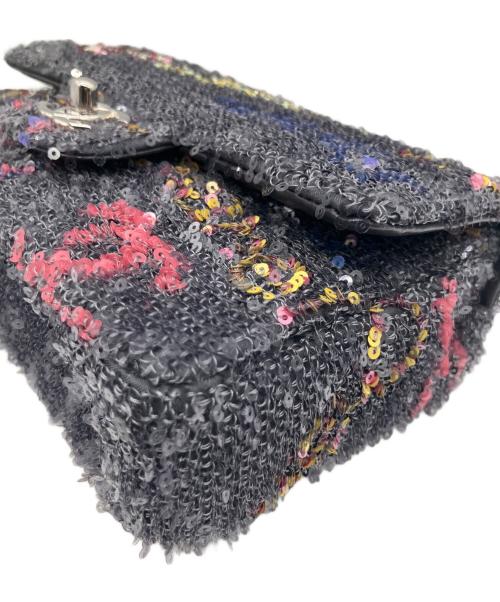 CHANEL（シャネル）CHANEL (シャネル) 24AW/スパンコールスモールフラップバッグ20 ブラック×マルチカラー サイズ:20の古着・服飾アイテム