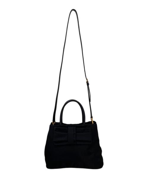 PRADA（プラダ）PRADA (プラダ) テスート フィオッコ2WAYバッグ ブラックの古着・服飾アイテム