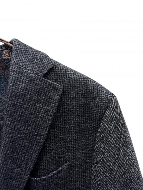 ETRO（エトロ）ETRO (エトロ) COMFORTETRO/コットンウール/2Bシングルテーラードジャケット/ジャケット グレー サイズ:54の古着・服飾アイテム