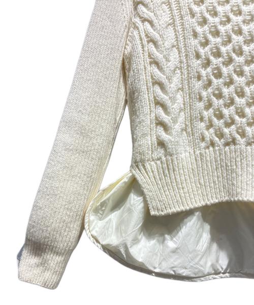 MONCLER（モンクレール）MONCLER (モンクレール) GIROCOLLO/切替ニット アイボリー サイズ:Sの古着・服飾アイテム