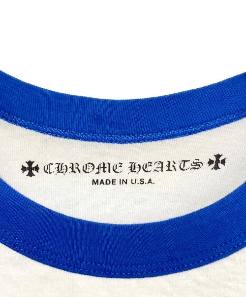 CHROME HEARTS（クロムハーツ）CHROME HEARTS (クロムハーツ) ロングスリーブTシャツ ブルー×ホワイト サイズ:Lの古着・服飾アイテム