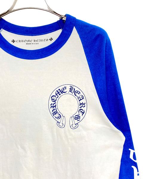 CHROME HEARTS（クロムハーツ）CHROME HEARTS (クロムハーツ) ロングスリーブTシャツ ブルー×ホワイト サイズ:Lの古着・服飾アイテム