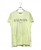 BALMAINバルマン）の古着「半袖ロゴTシャツ」｜イエロー