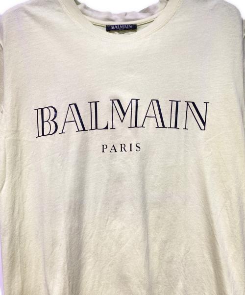 BALMAIN（バルマン）BALMAIN (バルマン) 半袖ロゴTシャツ イエロー サイズ:Sの古着・服飾アイテム