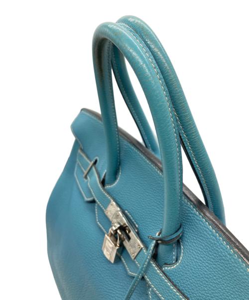 HERMES（エルメス）HERMES (エルメス) バーキン35/シルバー金具/アルデンヌ/ブルージーン/□H刻印:2004年製 ブルージーン サイズ:35の古着・服飾アイテム