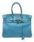 HERMES（エルメス）の古着「バーキン35/シルバー金具/アルデンヌ/ブルージーン/□H刻印:2004年製」｜ブルージーン