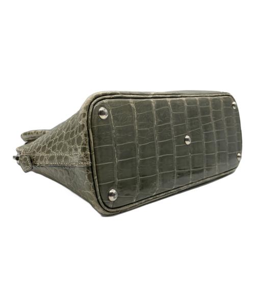 HERMES（エルメス）HERMES (エルメス) ボリード 27/シルバー金具/オリーブ系/アリゲーターシャイン/□D刻印：2000年製 オリーブ系 サイズ:27の古着・服飾アイテム
