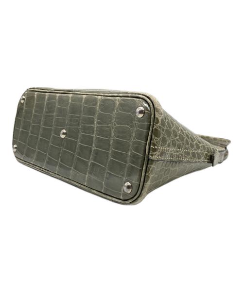 HERMES（エルメス）HERMES (エルメス) ボリード 27/シルバー金具/オリーブ系/アリゲーターシャイン/□D刻印：2000年製 オリーブ系 サイズ:27の古着・服飾アイテム