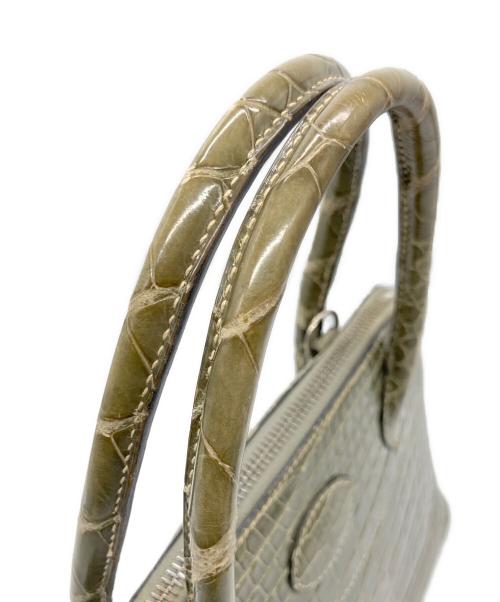 HERMES（エルメス）HERMES (エルメス) ボリード 27/シルバー金具/オリーブ系/アリゲーターシャイン/□D刻印：2000年製 オリーブ系 サイズ:27の古着・服飾アイテム