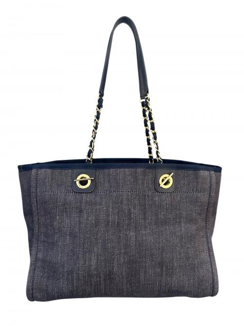 CHANEL（シャネル）CHANEL (シャネル) ドーヴィル MM ネイビー サイズ:MMの古着・服飾アイテム