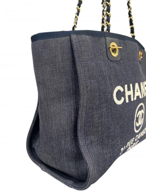 CHANEL（シャネル）CHANEL (シャネル) ドーヴィル MM ネイビー サイズ:MMの古着・服飾アイテム