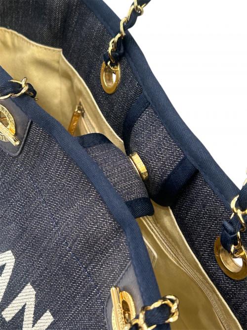 CHANEL（シャネル）CHANEL (シャネル) ドーヴィル MM ネイビー サイズ:MMの古着・服飾アイテム