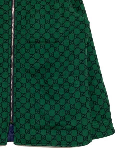 GUCCI（グッチ）GUCCI (グッチ) GG ウールフランネル オーバージャケット グリーン サイズ:50の古着・服飾アイテム