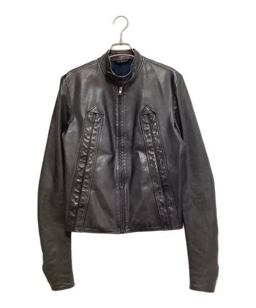 Maison Margiela（メゾンマルジェラ）Maison Margiela (メゾンマルジェラ) 八の字レザージャケット ブラック サイズ:44の古着・服飾アイテム