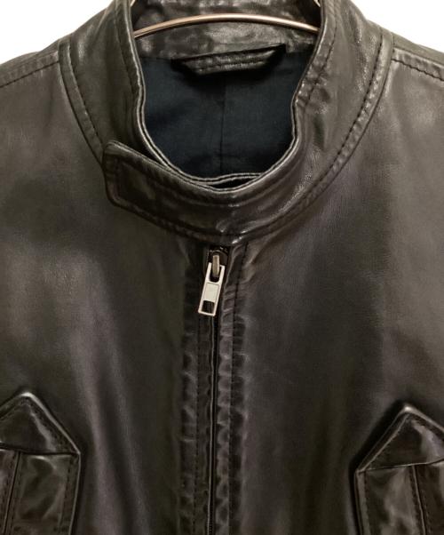 Maison Margiela（メゾンマルジェラ）Maison Margiela (メゾンマルジェラ) 八の字レザージャケット ブラック サイズ:44の古着・服飾アイテム