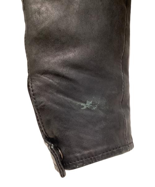 Maison Margiela（メゾンマルジェラ）Maison Margiela (メゾンマルジェラ) 八の字レザージャケット ブラック サイズ:44の古着・服飾アイテム