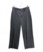 HERMESエルメス）の古着「HERMES ワイドウールパンツ 04530000」｜グレー