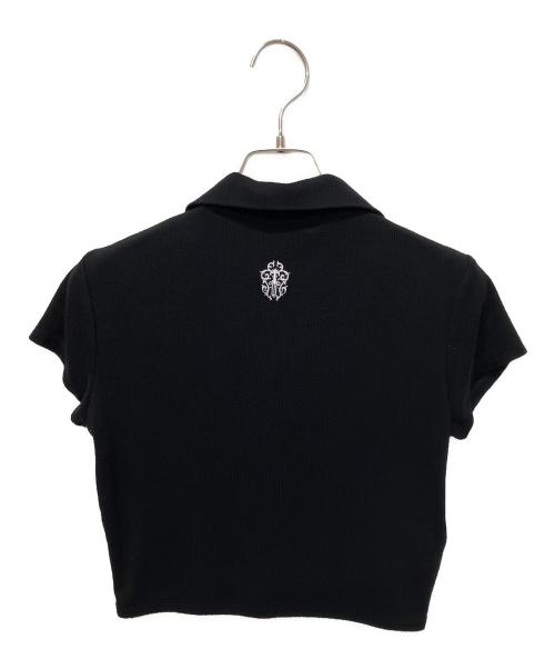 CHROME HEARTS（クロムハーツ）CHROME HEARTS (クロムハーツ) CH PLUSニットポロシャツ ブラック サイズ:Sの古着・服飾アイテム