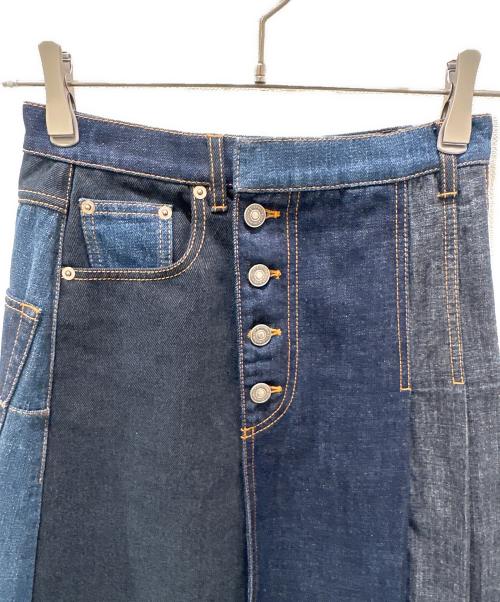 Christian Dior（クリスチャン ディオール）Christian Dior (クリスチャン ディオール) デニムプリーツスカート ネイビー サイズ:34の古着・服飾アイテム