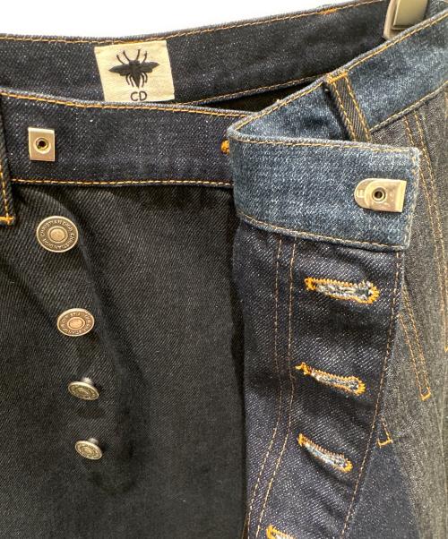Christian Dior（クリスチャン ディオール）Christian Dior (クリスチャン ディオール) デニムプリーツスカート ネイビー サイズ:34の古着・服飾アイテム