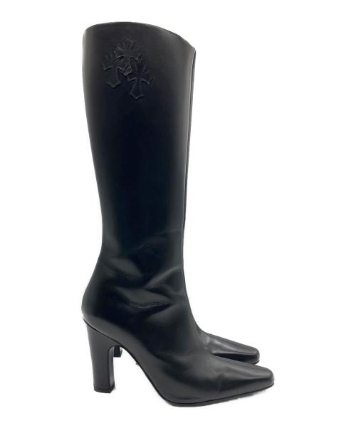 CHROME HEARTS（クロムハーツ）CHROME HEARTS (クロムハーツ) CH Cross Patch Dagger Sugar Jones Boots  ブラック サイズ:37の古着・服飾アイテム