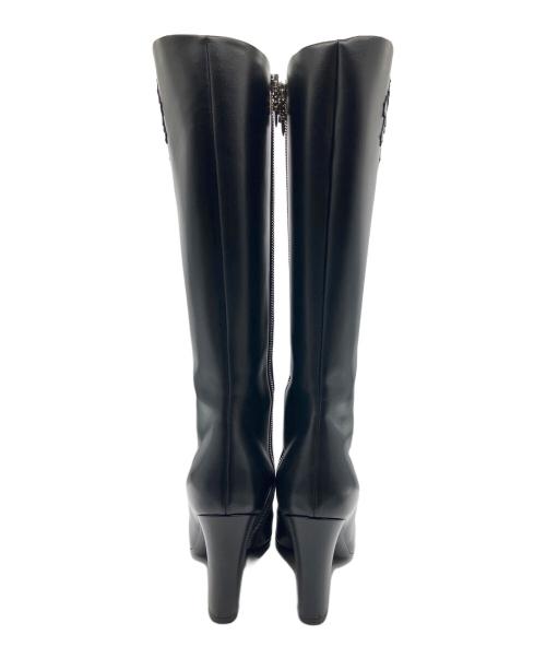 CHROME HEARTS（クロムハーツ）CHROME HEARTS (クロムハーツ) CH Cross Patch Dagger Sugar Jones Boots  ブラック サイズ:37の古着・服飾アイテム