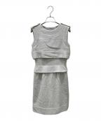 CHANELシャネル）の古着「ノースリーブツイードワンピース」｜ホワイト