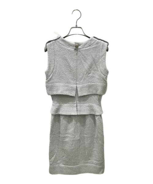 CHANEL（シャネル）CHANEL (シャネル) ノースリーブツイードワンピース ホワイト サイズ:34の古着・服飾アイテム