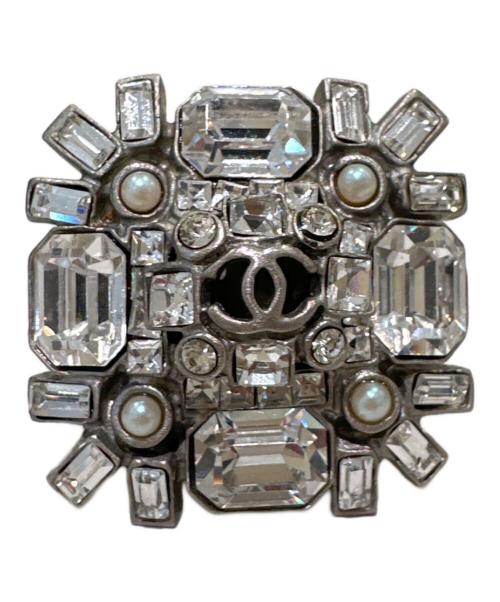 CHANEL（シャネル）CHANEL (シャネル) ココマーククリスタルパールリング シルバー サイズ:8号の古着・服飾アイテム