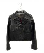 LOUIS VUITTONルイ ヴィトン）の古着「ダブルライダースジャケット」｜ブラック