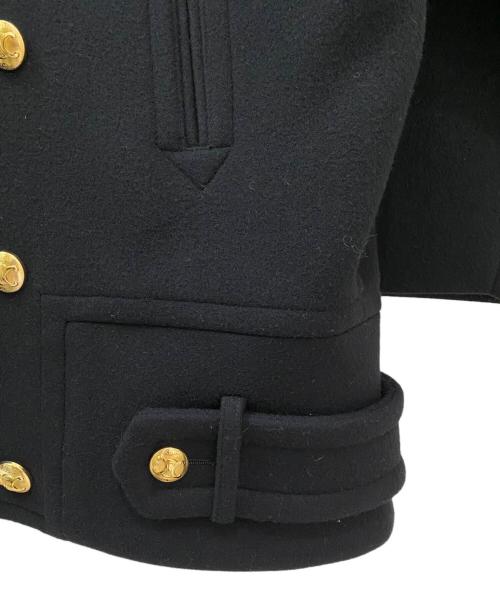 CELINE（セリーヌ）CELINE (セリーヌ) エッグシェイプ Pコート ブラック サイズ:34の古着・服飾アイテム
