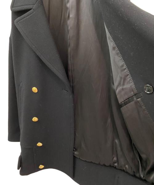 CELINE（セリーヌ）CELINE (セリーヌ) エッグシェイプ Pコート ブラック サイズ:34の古着・服飾アイテム
