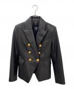 BALMAINバルマン）の古着「クラシック 6ボタン レザージャケット」｜ブラック