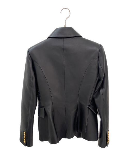 BALMAIN（バルマン）BALMAIN (バルマン) クラシック 6ボタン レザージャケット ブラック サイズ:38の古着・服飾アイテム