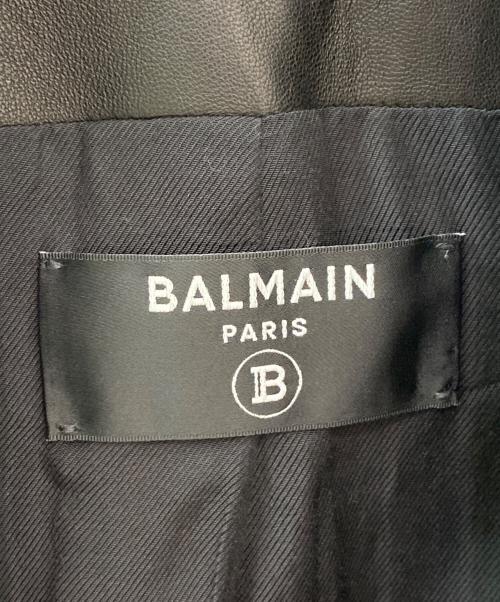 BALMAIN（バルマン）BALMAIN (バルマン) クラシック 6ボタン レザージャケット ブラック サイズ:38の古着・服飾アイテム