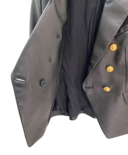 BALMAIN（バルマン）BALMAIN (バルマン) クラシック 6ボタン レザージャケット ブラック サイズ:38の古着・服飾アイテム
