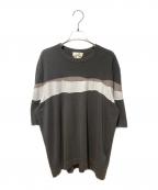 HERMESエルメス）の古着「カシミヤ混 デザイン半袖ニット」｜グレー