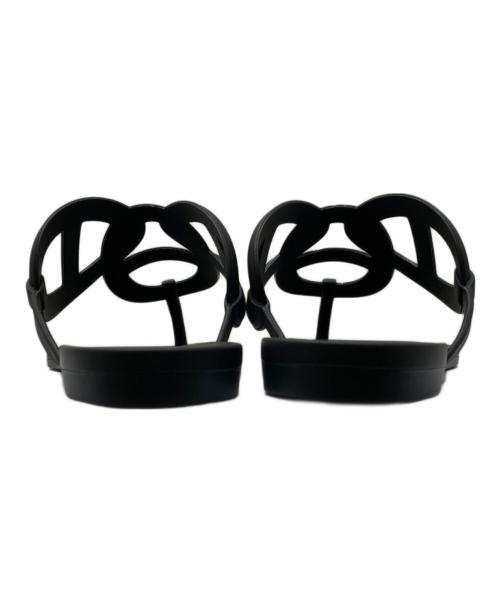 HERMES（エルメス）HERMES (エルメス) トングサンダル ブラック サイズ:37の古着・服飾アイテム