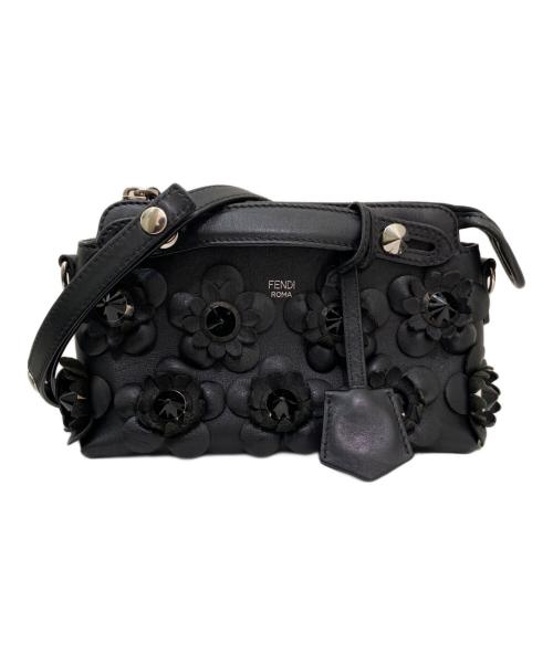 FENDI（フェンディ）FENDI (フェンディ) By The Way Mini Flowers Satchel Bag ブラック×シルバー サイズ:ミニの古着・服飾アイテム
