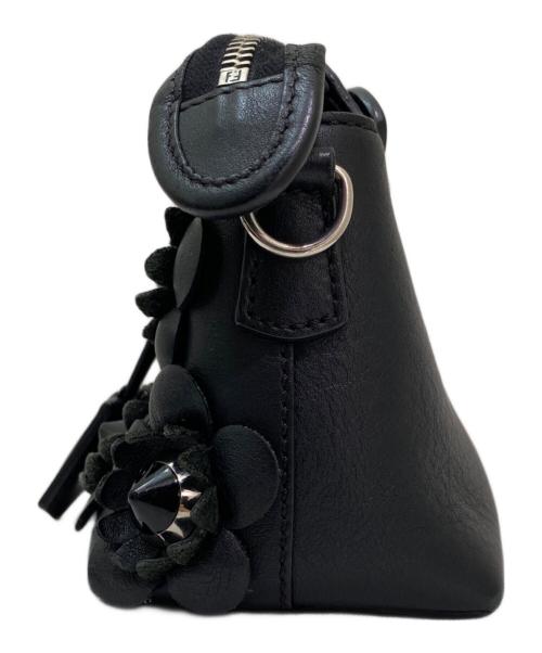 FENDI（フェンディ）FENDI (フェンディ) By The Way Mini Flowers Satchel Bag ブラック×シルバー サイズ:ミニの古着・服飾アイテム