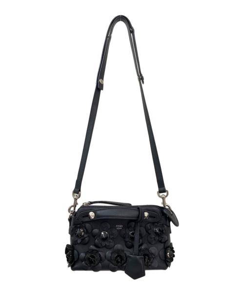 FENDI（フェンディ）FENDI (フェンディ) By The Way Mini Flowers Satchel Bag ブラック×シルバー サイズ:ミニの古着・服飾アイテム
