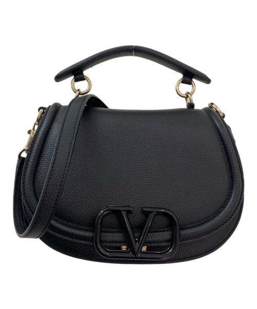 VALENTINO GARAVANI（ヴァレンティノ・ガラヴァーニ）VALENTINO GARAVANI (ヴァレンティノ・ガラヴァーニ) V スリングサドルバッグ ブラックの古着・服飾アイテム