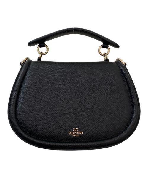 VALENTINO GARAVANI（ヴァレンティノ・ガラヴァーニ）VALENTINO GARAVANI (ヴァレンティノ・ガラヴァーニ) V スリングサドルバッグ ブラックの古着・服飾アイテム