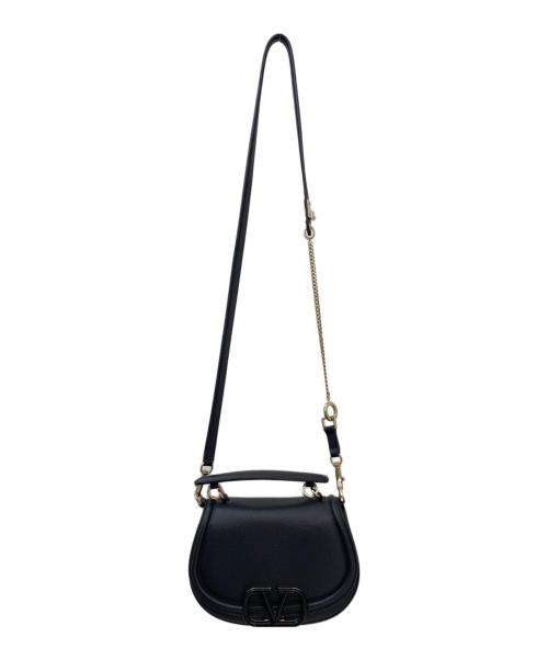 VALENTINO GARAVANI（ヴァレンティノ・ガラヴァーニ）VALENTINO GARAVANI (ヴァレンティノ・ガラヴァーニ) V スリングサドルバッグ ブラックの古着・服飾アイテム