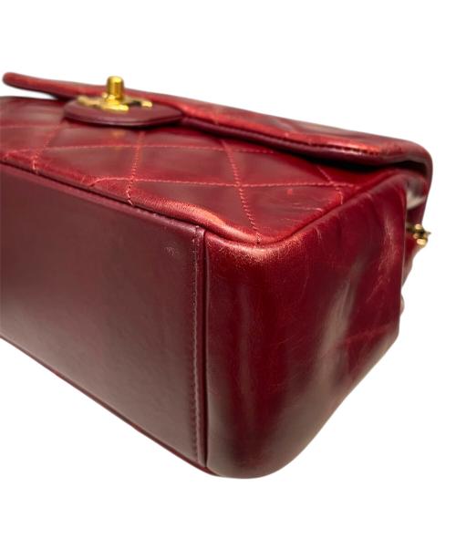 CHANEL（シャネル）CHANEL (シャネル) トップハンドルショルダーバッグ ボルドー×ゴールド金具 サイズ:-の古着・服飾アイテム